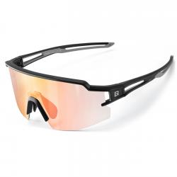 Ochelari de ciclism fotocromatici Rockbros cu protectie UV si insertie corectiva, Portocaliu/Negru