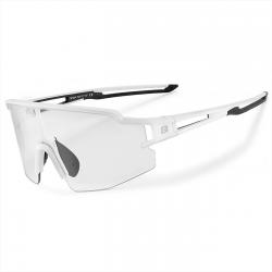 Ochelari de ciclism fotocromatici Rockbros 10172FW cu protectie UV si insertie corectiva, Transparet/Alb