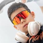 Ochelari de ciclism polarizati Rockbros pentru copii, protectie UV400+, Negru 11 - lerato.ro
