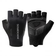 Manusi de ciclism Rockbros 3 sezoane Short Finger, Marime S, Negru