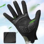 Manusi de ciclism Rockbros 3 sezoane Long Finger, Marime S, Negru 4 - lerato.ro
