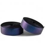 Banda pentru ghidon bicicleta Rockbros Perforated Silicone, Violet 2 - lerato.ro