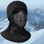 Cagula sport Rockbros Balaclava New Velvet LF7127-1, Rezistenta la vant, cu filtru, Negru 6 - lerato.ro