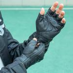 Manusi de motocicleta din piele ecologica Rockbros, Marime L, Negru 3 - lerato.ro