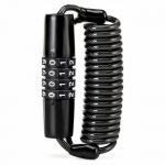 Antifurt bicicleta Rockbros T609, Cu Cifru, Lungime 150 cm, Otel, PVC, Zinc, Black 2 - lerato.ro