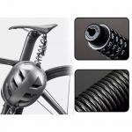 Antifurt bicicleta Rockbros T609, Cu Cifru, Lungime 150 cm, Otel, PVC, Zinc, Black 5 - lerato.ro