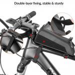 Geanta bicicleta impermeabila Rockbros 029-1BK pentru cadru, cu suport pentru telefon, 1.5L, Black 6 - lerato.ro