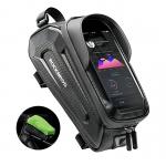 Geanta bicicleta impermeabila Rockbros B68 pentru cadru, suport pentru telefon, 1.7L, Black 2 - lerato.ro