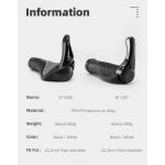 Mansoane de bicicleta Rockbros BT1007B, Cauciuc, Black 3 - lerato.ro