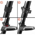 Lumina bicicleta spate Rockbros LKWD-R1, 2000 mAh, incarcare Micro-USB, IPX4, Negru 11 - lerato.ro