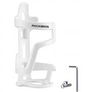 Suport bicicleta pentru bidon apa Rockbros 31210012002, Dimensiune sticla 51 - 73 mm, Policarbonat, Alb