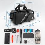 Geanta pentru bicicleta Rockbros 30140090001, Waterproof, Montare pe portbagaj, 11.6L, Negru 10 - lerato.ro