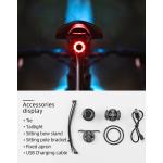 Stop bicicleta Rockbros Q3, Sistem inteligent de oprire, 4 moduri de iluminare, Autonomie 30h, Negru 15 - lerato.ro