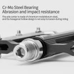 Pedale de bicicleta Rockbros K203-BK, Tip platforma, Aluminiu / Otel, Negru 6 - lerato.ro