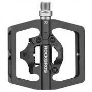 Pedale de bicicleta Rockbros PD15-BK, Tip platforma, Aluminiu / Metal, Negru