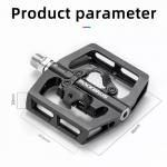 Pedale de bicicleta Rockbros PD15-BK, Tip platforma, Aluminiu / Metal, Negru 5 - lerato.ro