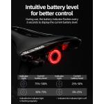 Stop bicicleta Rockbros Q5, Sistem inteligent de oprire, 4 moduri de iluminare, 400mAh, Autonomie 90h, Negru 17 - lerato.ro