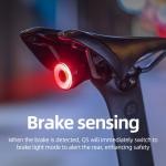 Stop bicicleta Rockbros Q5, Sistem inteligent de oprire, 4 moduri de iluminare, 400mAh, Autonomie 90h, Negru 25 - lerato.ro