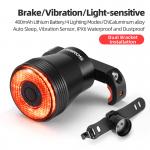Stop bicicleta Rockbros Q5, Sistem inteligent de oprire, 4 moduri de iluminare, 400mAh, Autonomie 90h, Negru 26 - lerato.ro