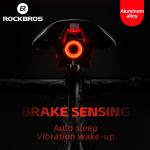 Stop bicicleta Rockbros Q5, Sistem inteligent de oprire, 4 moduri de iluminare, 400mAh, Autonomie 90h, Negru 28 - lerato.ro