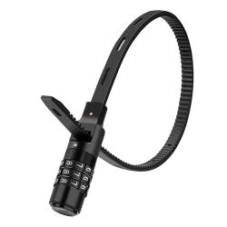 Antifurt bicicleta Rockbros 3240001001, Cu cifru, Lungime 0.5m, Negru