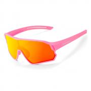 Ochelari de ciclism polarizati Rockbros 14110009004 cu protectie UV, Pentru copii cu varste intre 8-14 ani, Roz