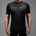 Tricou cu maneca scurta pentru ciclism Rockbros 15120002007, Slim fit, Respirabil, Poliamida / Elastan, Marime XXXXL, Negru 11 - lerato.ro