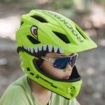 Casca de protectie ciclism pentru copii Rockbros TT-32003 Shark, Marime S, 48-52cm, Verde 6 - lerato.ro