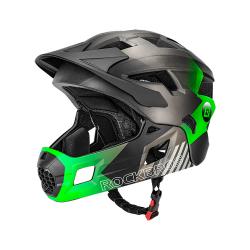 Casca de protectie ciclism pentru copii Rockbros TS-61 10110061003, Marime S, 48-54cm, Verde/Negru