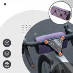 Geanta pentru bicicleta Rockbros 30110054005, Elemente reflectorizante, Montare pe ghidon, 2.2L, Violet 4 - lerato.ro