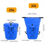 Geanta pentru bicicleta Rockbros 30140022004, Waterproof, Montare pe portbagaj, 25-32L, Albastru 3 - lerato.ro