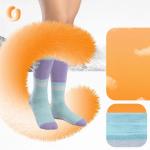 Sosete termice pentru ski Qunature 037201, Lana / Poliester, Marime 37-42, Mov / Verde 4 - lerato.ro
