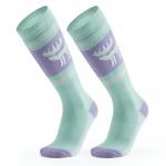 Sosete termice pentru ski Qunature 037202, Lana / Poliester, Marime 43–48, Mov / Verde 2 - lerato.ro
