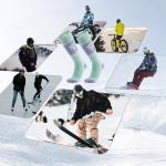 Sosete termice pentru ski Qunature 037202, Lana / Poliester, Marime 43–48, Mov / Verde 6 - lerato.ro