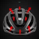 Casca de protectie ciclism Rockbros HC-58BK-M, Inchidere magnetica, Ventilatie eficienta, 55-58cm, Marime M, Negru 8 - lerato.ro