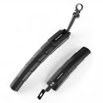 Set 2 aparatori bicicleta fata si spate Rockbros FK-810, Design pliabil telescopic, Poliamida, Negru 2 - lerato.ro