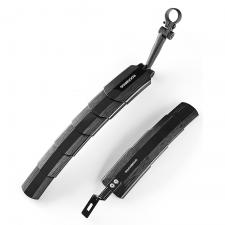 Accesorii Auto / Moto / Bicicleta, Set 2 aparatori bicicleta fata si spate Rockbros FK-810, Design pliabil telescopic, Poliamida, Negru, lerato.ro