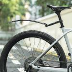 Set 2 aparatori bicicleta fata si spate Rockbros FK-810, Design pliabil telescopic, Poliamida, Negru 10 - lerato.ro