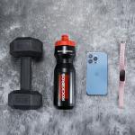 Bidon sport termic Rockbros pentru ciclism, Constructie etansa, Polipropilena, 750ml, Negru / Rosu 6 - lerato.ro