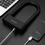 Antifurt bicicleta Rockbros 32210818001 Smart U-Lock, Deblocare amprenta / aplicatie / cheie, Bluetooth, Incarcare USB-C, Negru 7 - lerato.ro