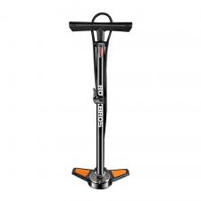 Pompa de podea Rockbros GP6532B, 160 PSI, Manometru integrat, Negru / Portocaliu