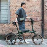 Geanta bicicleta Rockbros DB005 pentru cadru, 0.9L, Negru / Verde 6 - lerato.ro
