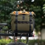 Geanta bicicleta Rockbros DB005 pentru ghidon, 13.5-24L, Waterproof, Verde / Portocaliu 9 - lerato.ro