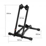 Suport pliabil depozitare bicicleta Rockbros T30 cu montare pe podea, Pliabil, Compatibil cu roti de 24–27.5 inch, Negru 4 - lerato.ro