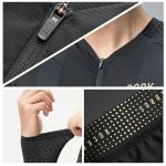 Jacheta cu maneca lunga pentru ciclism Rockbros YDCX008, Slim fit, Respirabila, Logo reflectorizant, Poliester / Nailon, Marime L, Negru 5 - lerato.ro