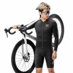 Jacheta cu maneca lunga pentru ciclism Rockbros YDCX008, Slim fit, Respirabila, Logo reflectorizant, Poliester / Nailon, Marime XXXL, Negru 5 - lerato.ro