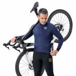 Jacheta de iarna pentru ciclism Rockbros YDWT014, Polar fleece layer, Respirabila, Poliester / Nailon, Marime L, Albastru 4 - lerato.ro