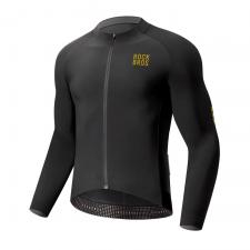 Accesorii Auto / Moto / Bicicleta, Jacheta cu maneca lunga pentru ciclism Rockbros YDWT020, Flexible fit, Respirabila, Fleece layer, Poliester, Marime XXL, Negru, lerato.ro