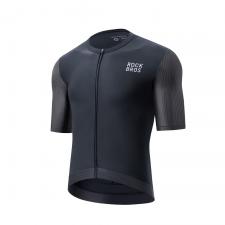 Accesorii Auto / Moto / Bicicleta, Tricou cu maneca scurta pentru ciclism Rockbros 15200025, Flexible fit, Respirabil, Poliester, Marime L, Negru, lerato.ro
