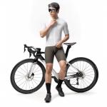 Tricou cu maneca scurta pentru ciclism Rockbros YDDX011, Slim fit, Respirabil, Poliester / Nailon, Marime XL, Alb 5 - lerato.ro